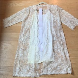 Lace Bridal Robe in size S